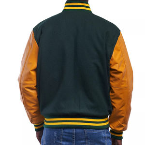 Personalizado 2026 primavera estampado Patchwork Letterman Varsity chaqueta elegante chaquetas de béisbol para hombres chaqueta de béisbol universitaria para hombres - Product Image 2