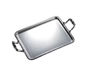 Bandeja de servicio de metal de hierro vintage antigua hecha a mano, mesa decorativa para el hogar, restaurantes y hoteles - Product Image 1