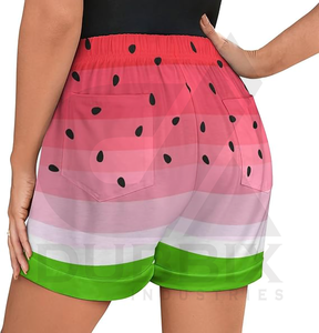 กางเกงขาสั้นผ้าฝ้าย100% สั้นสำหรับผู้หญิงกางเกงขาสั้นสำหรับออกกำลังกายพิมพ์ลายโลโก้ได้ตามต้องการ - Product Image 3