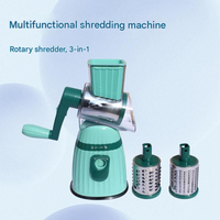 LY17 Multifunctionele handmatige groentesnijder, handbediende voedselhakselaar & roterende snijmachine voor fruit & groenten