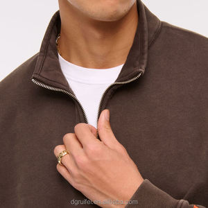 Sweat-shirt d'hiver épais en coton/spandex pour homme, col rond, doublé, avec logo personnalisé brodé, tissu éponge, décontracté, écologique, 310g - Product Image 3
