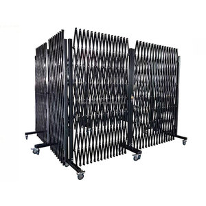 Heavy-Duty Expandable Metal Security Gate - Portable Retractable Scissor <strong>Barrier</strong> on Wheels China Manufacturer for Access Control - Product Image 4