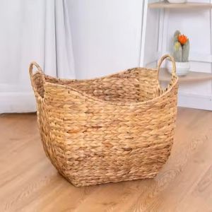 Water Hyacinth Luxury <b>Basket</b> Handmade Decorative Sustainable Eco Friendly Durable Lightweight High Quality Organizer Wholesale - Product Image 6