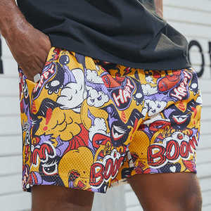 Vente en gros de shorts de sport en maille pour hommes, qualité prix personnalisé, pantalons courts à motif uni - Product Image 3