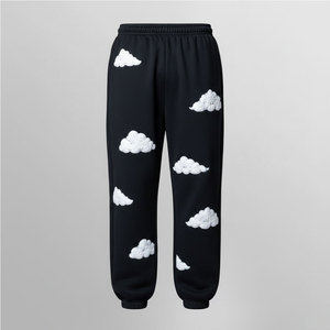 Pantalon de jogging de qualité supérieure avec impression en relief, tissu doux, personnalisable avec votre propre logo pour un usage quotidien - Product Image 1