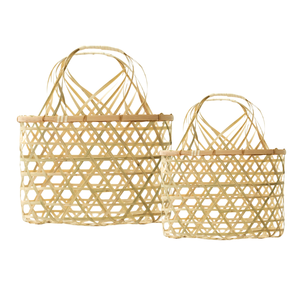 CESTA DE REGALO DE BAMBÚ hecha a mano ecológica para cestas de lujo y embalaje decoración del hogar artesanías de Vietnam - Product Image 1