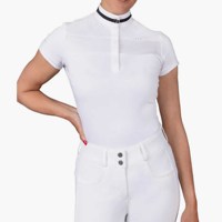 Camiseta de Equitación Elástica en 4 Direcciones de Alta Calidad, Camiseta Deportiva, Camiseta de Competición, Polo en Tejido Técnico Suave al Tacto