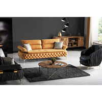 Ensemble de canapés Chesterfield contemporains pour salon, mobilier turc, canapé Chesterfield, vente chaude