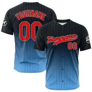 Camiseta de béisbol de jugador de equipos de poliéster 100% transpirable con logotipo cosido impreso por transferencia de calor de diseño personalizado - Product Image 6