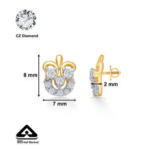 Kids Gold-Plated <b>Pearl</b> & <b>Diamond</b> <b>Earrings</b> for Girls Cute Religious Style Party Jewelry - Product Image 5