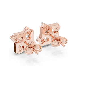 Boucles d'oreilles en diamant de laboratoire 0,35 CT en or 18 carats, 14 carats, 10 carats et argent 925, options moissanite et diamant de laboratoire, blanc, jaune et rose - Product Image 5