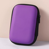 Étui de rangement portable JOY en EVA semi-rigide avec fermeture éclair pour écouteurs et casques 11,5x7,5x3,5cm