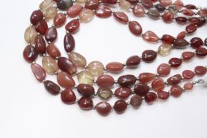 Andesine Labradorite Smooth Nuggets Tumble Beads Cuentas de piedras preciosas naturales Tamaño 6X7MM a 13X8MM La longitud es de 10 pulgadas - Product Image 5