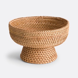 Panier à fruits sur pied en rotin naturel, prix de gros, organiseurs de rangement de haute qualité - Product Image 5