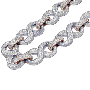 Meilleure qualité 925 argent Sterling personnalisé glacé diamant nouvelle chaîne de mode avec diamants blancs unisexe chaîne de style Hip Hop - Product Image 1