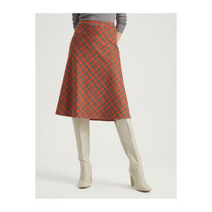 BGN Women'<b>s</b> Patterned Knitted Midi <b>Skirt</b> Viscose Blend Turkey - Product Image 4