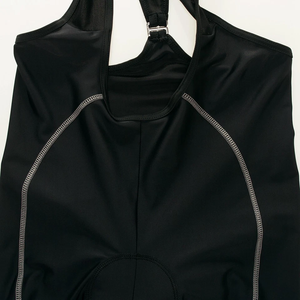 Cuissard à bretelles rembourré noir de compression pour hommes Polyester Spandex séchage rapide coupe athlétique culotte de vélo pour hommes - Product Image 6