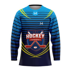 Camisetas de Hockey sobre Hielo Personalizadas con Logotipo, 100% Poliéster, Unisex, Elásticas en Cuatro Direcciones, Transpirables, con Nombre y Número Personalizados - Product Image 4