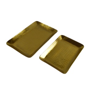 Bandeja de cobre rectangular personalizada al por mayor, plato para servir comida a bajo precio, Bandejas para servir - Product Image 6