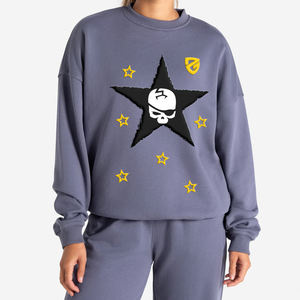 Vêtements pour femmes en gros, sweat-shirts à épaules tombantes d'hiver, couleur unie, tricot décontracté, sweat-shirts à capuche pour femmes - Product Image 1