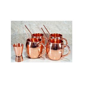 แก้วมักลายมอสโกทรงโบราณแก้วมักทำจากทองแดงแท้พร้อมด้ามจับทองเหลืองทรงล่อมอสโกออกแบบในอินเดีย - Product Image 4