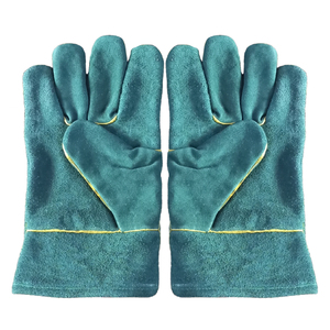 Vente en gros de gants en cuir de vachette personnalisés avec logo gants de soudage à usage intensif protection des mains à paume unique gants de sécurité en cuir pour hommes - Product Image 3