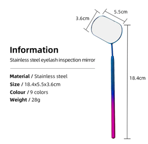 อุปกรณ์ต่อขนตาปลอมกระจกขนตาสี่เหลี่ยมขนาดใหญ่ทำจากสเตนเลสมือถือแบบมืออาชีพโดย vaslcare - Product Image 5