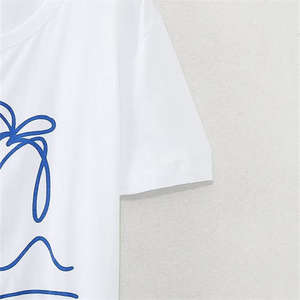 เสื้อยืดผู้หญิงแขนสั้นผ้าโพลีเอสเตอร์ผ้าฝ้ายลำลอง - Product Image 6