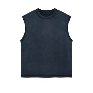 Débardeurs délavés à l'acide de rue surdimensionnés pour hommes personnalisés débardeurs respirants de mode d'été débardeurs débardeurs streetwear en coton 2025 - Product Image 1