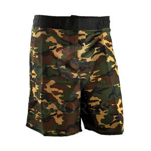 Pantalones cortos de entrenamiento BJJ No Gi MMA personalizados para hombre, pantalones cortos informales sólidos con cintura elástica, mezcla de poliéster y licra, equipo de lucha informal, pantalones cortos OEM - Product Image 2