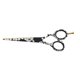 Ciseaux de coupe de cheveux de coiffeur professionnel Design élégant avec repose-doigt réglable en papier enduit lame en acier inoxydable pointe pointue - Product Image 6