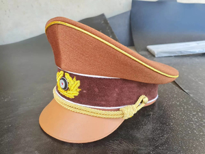 Cosplay Oficer Peaked Hat Caps Costume Party Dress up Flat Hat W Badge Halloween Party Unifrm Accesorios - Product Image 2