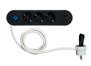 Multipresa bianca con cavo e interruttore, 3 porte USB e USB-C (Simon BM716301) - Product Image 2
