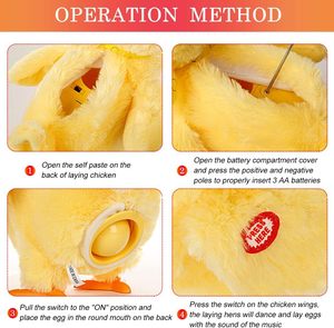 Phục Sinh Gà Động Vật Đồ Chơi Búp Bê Đẻ Trứng Điện Điên Gà Sang Trọng Với Âm Nhạc Âm Thanh - Product Image 5