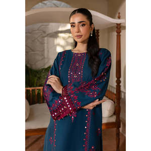 Bohemian <b>Sequin</b> Embroidered <b>Top</b> & Trouser Set for Spring-Summer-BIC-3461 - Product Image 2