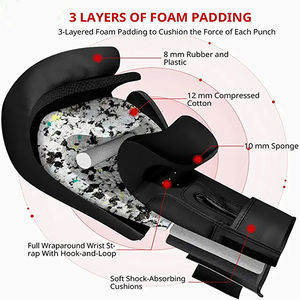 Guantes de MMA de Último Diseño 2026, de Cuero con Cordones, de Primera Calidad, Absorben la Humedad, Logotipo Personalizable, Producción Hash International - Product Image 5