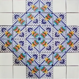 Juego de azulejos mexicanos Carmona para baño Backsplash Mural Colección de azulejos de calidad premium - Product Image 1