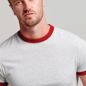 T-shirt à sonnerie vintage unisexe personnalisé poids lourd 230 GSM-100% coton, col rond, patchwork - Product Image 6