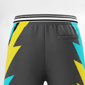 Shorts de sport athlétiques en maille double couche 100% polyester, couleur unie, avec cordon de serrage réglable et poches latérales profondes pour hommes, idéal pour la gym et le basketball - Product Image 6