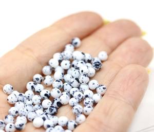 แก้วเช็กสีดำสีขาวคุณภาพสูงทรงกลมลูกปัดดรุคแก้วคริสตัล - Product Image 2