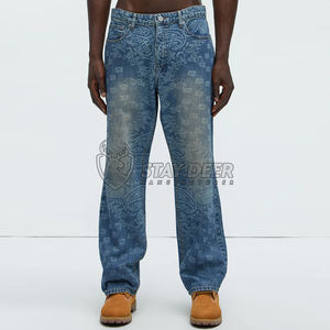 Jeans con Estampado Digital para Mujer |   Vaqueros de Corte Holgado y Ajustado |   Estilo de Moda 2026 OEM/ODM - Product Image 1