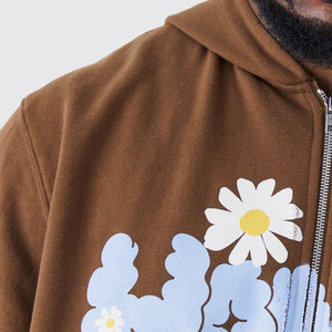 Sudaderas con capucha y sudaderas de hombre de lana de peso pesado Logotipo de impresión personalizado 100% algodón para otoño - Product Image 3