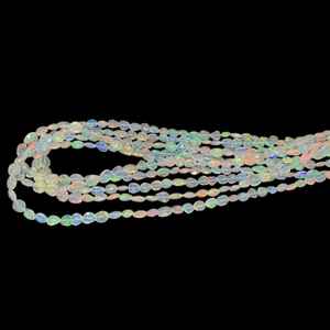 Perles de forme ovale à facettes en opale éthiopienne 3x5mm brin de pierres précieuses en vrac en opale de feu naturelle pour la fabrication de bijoux approvisionnement en perles en gros - Product Image 6