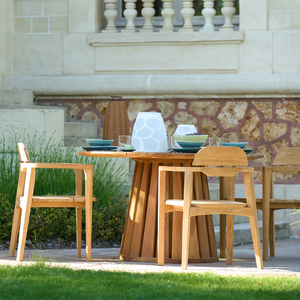 เก้าอี้รับประทานอาหารทำจากไม้สักแข็งสไตล์สแกนดิเนเวียนเก้าอี้รับประทานอาหารแบบวิลล่าทนทานทำมือทันสมัยเป็นมิตรกับสิ่งแวดล้อม - Product Image 6