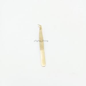 แหนบต่อขนตาสีทองแหนบปลายไฟเบอร์สำหรับต่อขนตาอุปกรณ์แต่งขนตา - Product Image 5