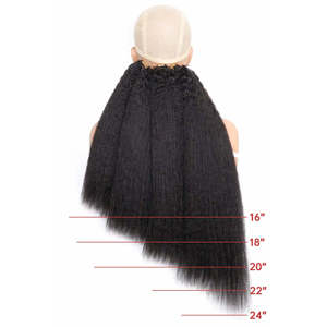 FE29 60g Extension de cheveux humains vierges indiens 1B, texture Kinky Straight, qualité Plume, Super Double Drawn, pointes soignées, trame simple, Grade 12 - Product Image 6