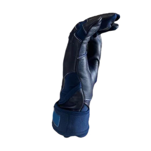 Gants de frappe de baseball en cuir bleu marine à manchette longue 2025 Protection des mains Gants de frappe de baseball - Product Image 4