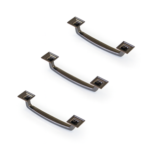 Poignée d'armoire en bronze vintage en alliage de zinc et poignée de tiroir avec base carrée pour portes de meubles de cuisine salle de bain chambre - Product Image 4