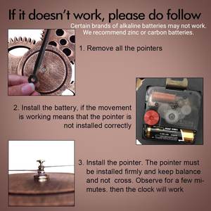 맞춤형 사이즈 신제품 고품질 회전식 원목 벽시계 - Product Image 4