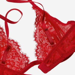 Conjunto de sujetador y braguitas con aros blancos bonitos fabricados a medida de buena calidad Push Up Hot New Fashion Print para mujer - Product Image 6